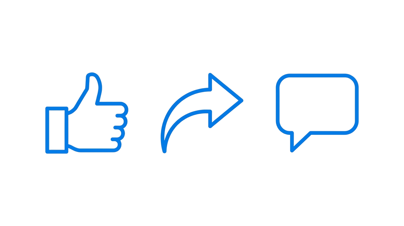 like share and comment icon png PNG transparent background