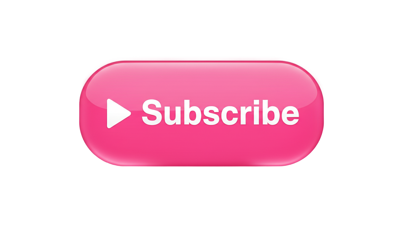 pink subscribe button png video PNG transparent background