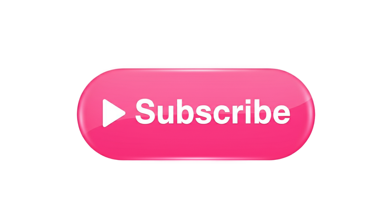 pink subscribe button png video PNG transparent background