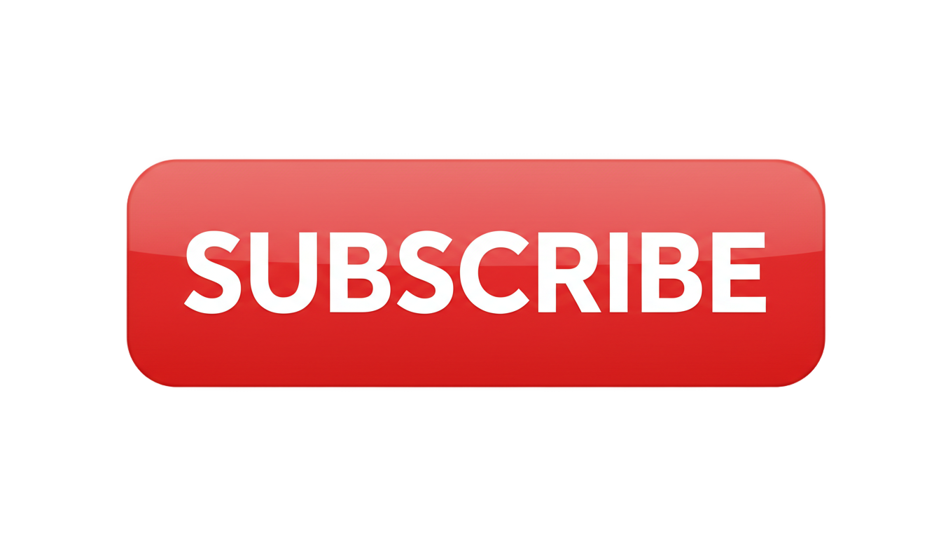 red subscribe button png PNG transparent background