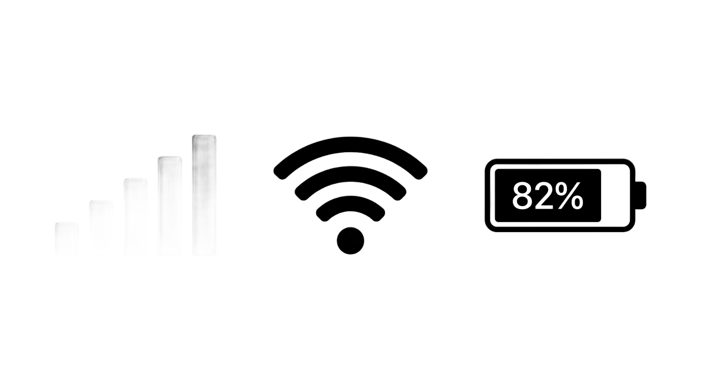 signal wifi battery icon png PNG transparent background