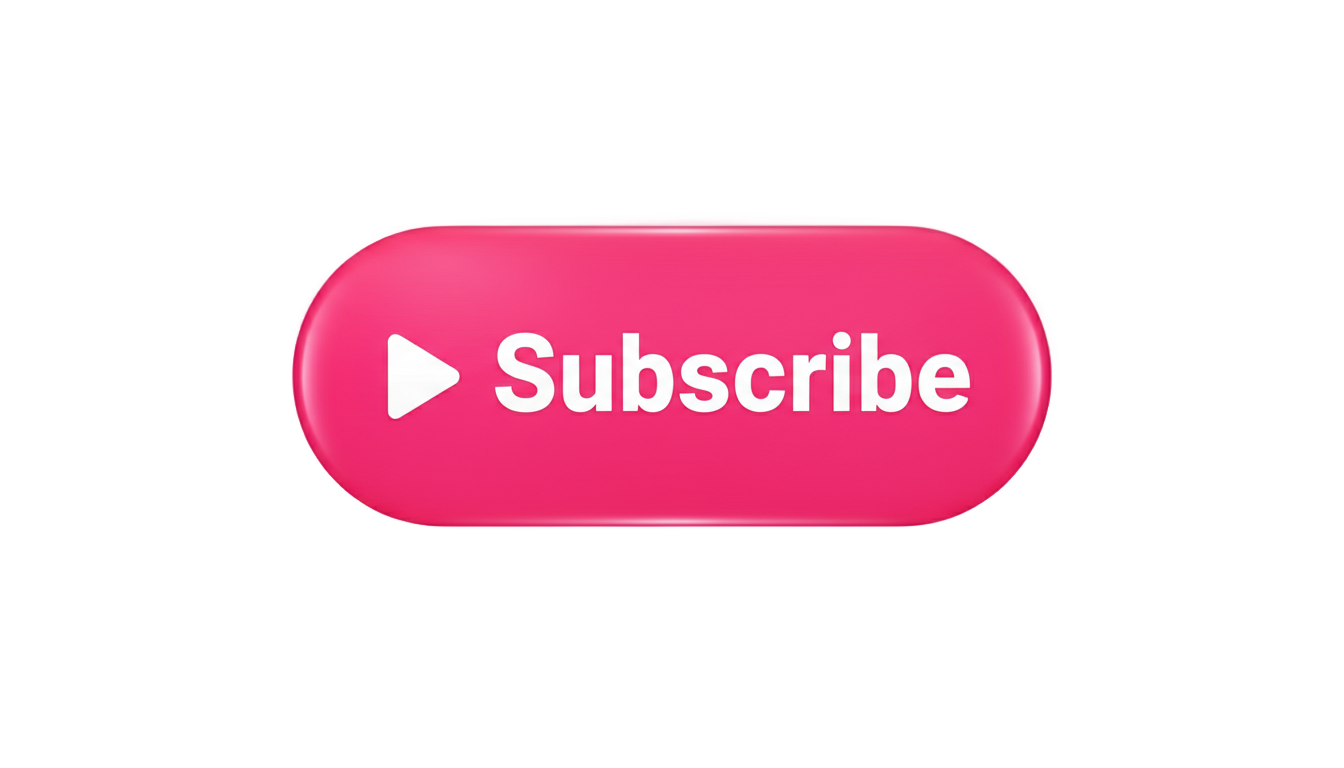 pink subscribe button png video PNG transparent background
