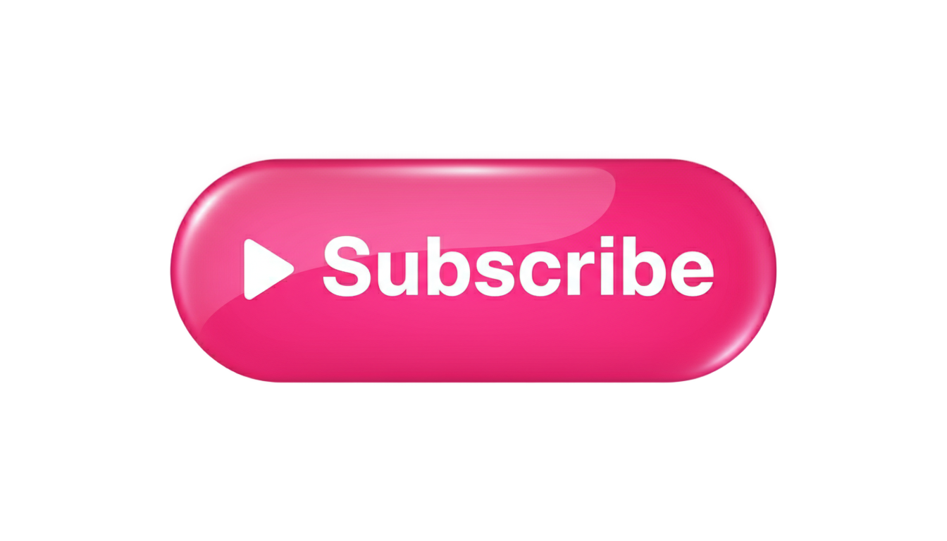pink subscribe button png video PNG transparent background