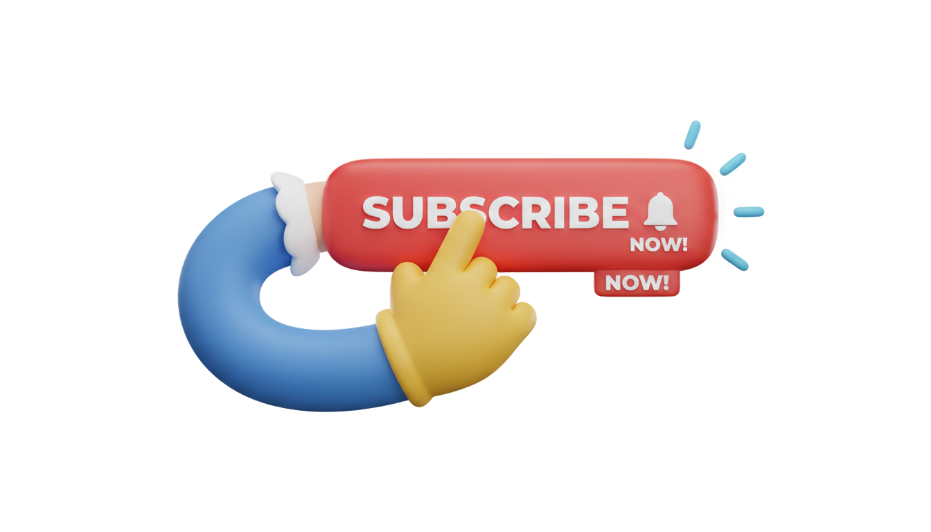 subscribe button hand png PNG transparent background