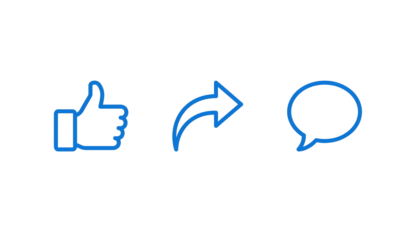 like share and comment icon png PNG transparent background