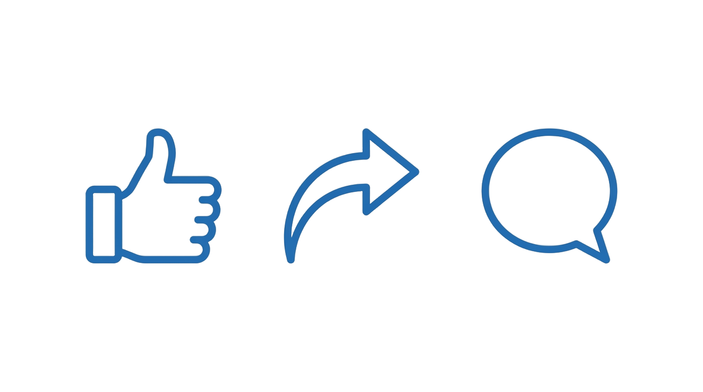 like share and comment icon png PNG transparent background