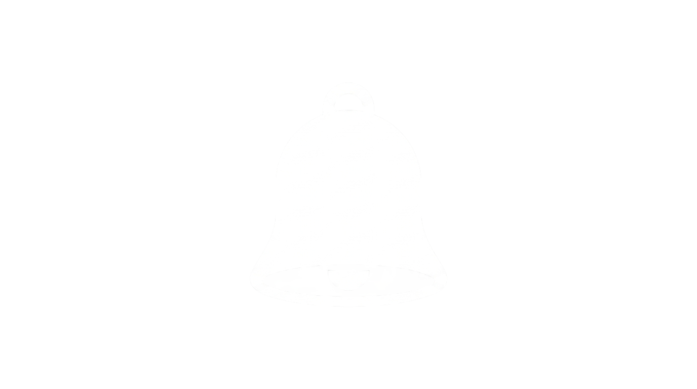 white notification bell png PNG transparent background