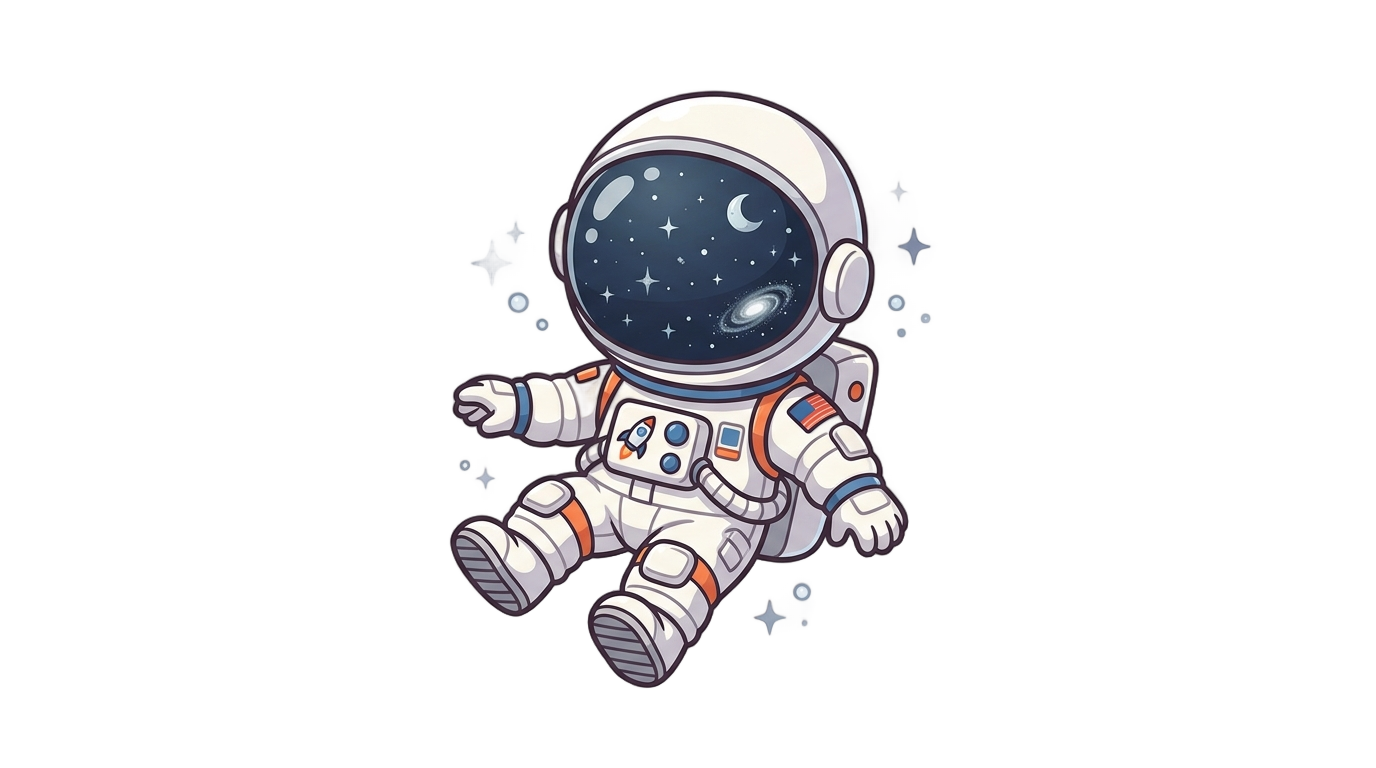 astronaut sticker png PNG transparent background