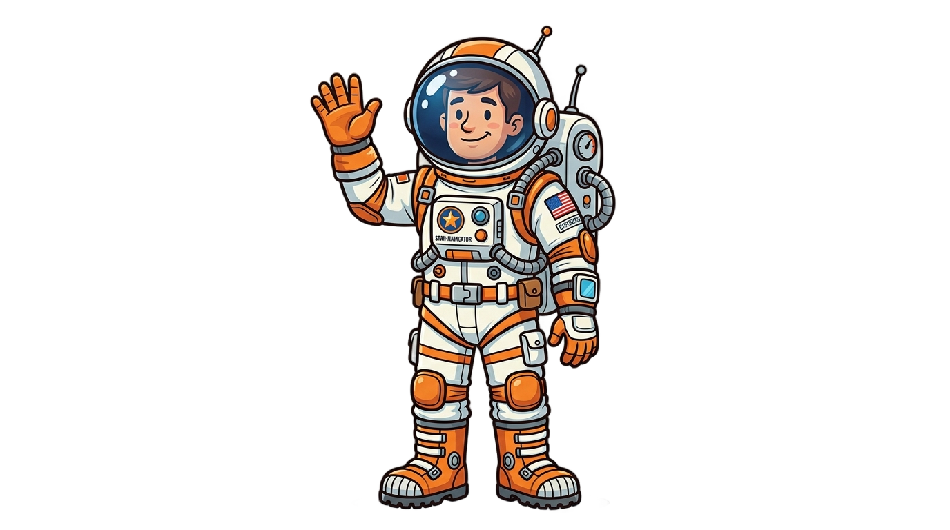 astronaut clipart black and white png PNG transparent background