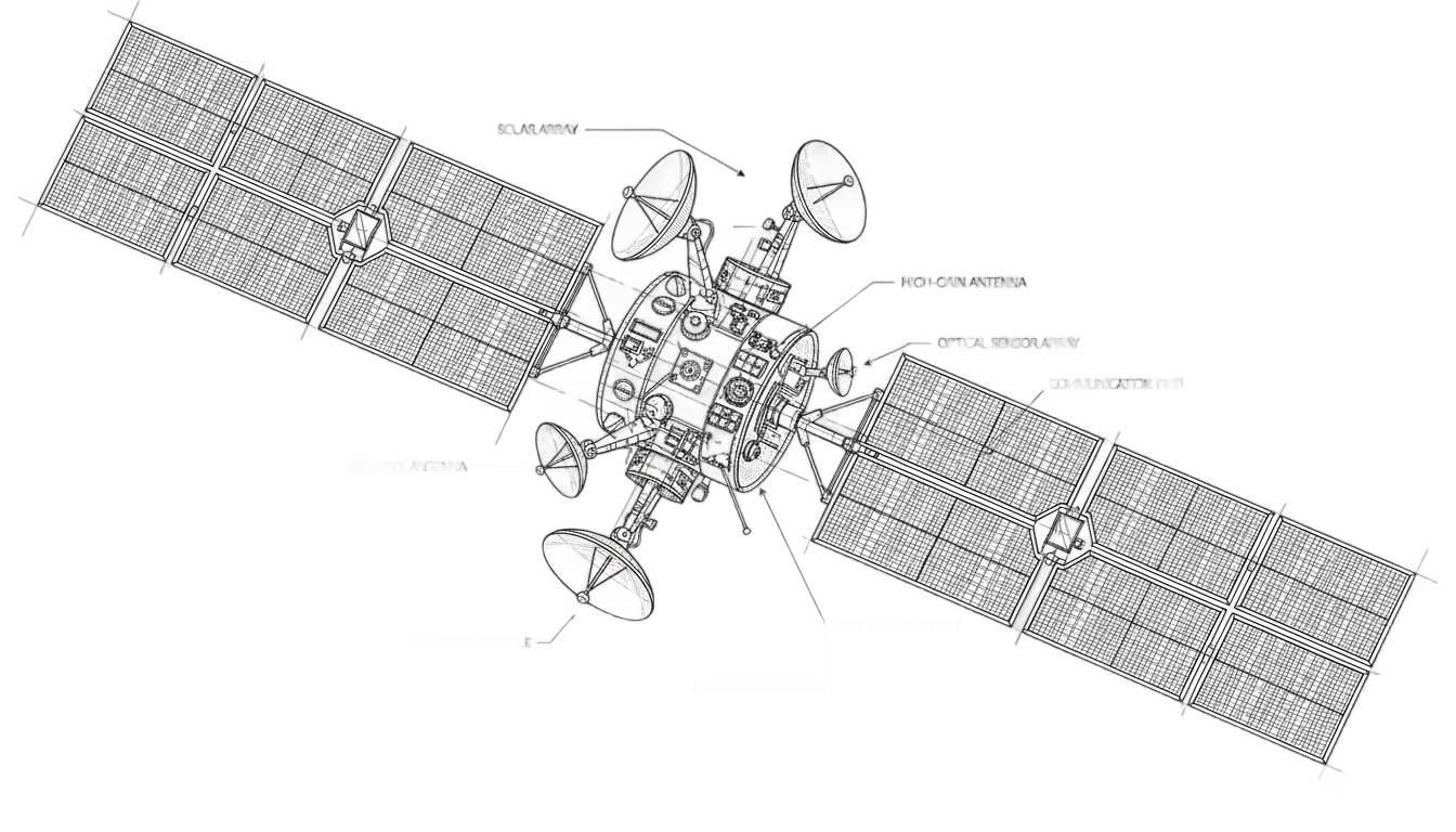 satellite png black and white PNG transparent background