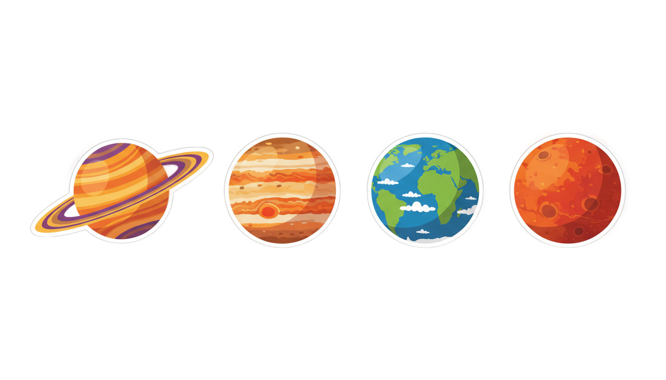 planet stickers png PNG transparent background