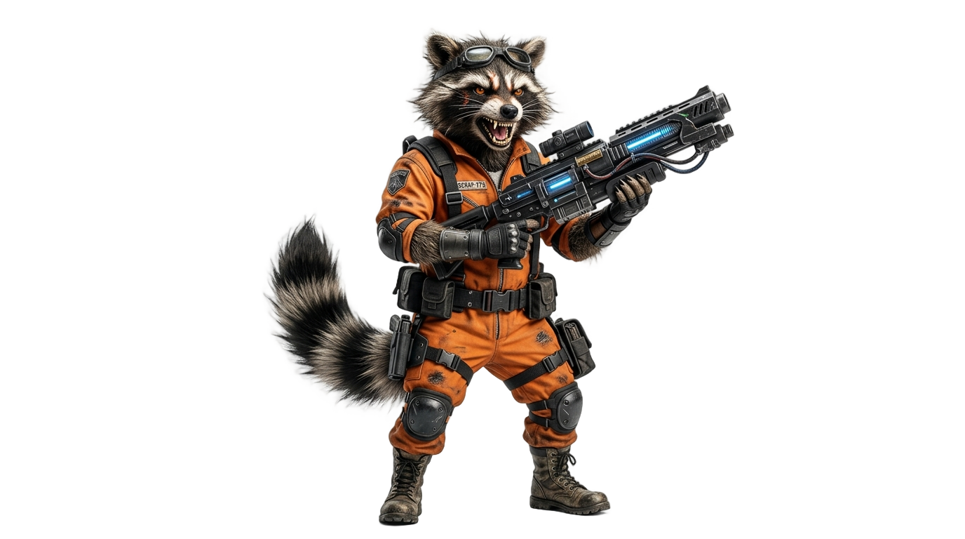 guardians of the galaxy rocket png PNG transparent background