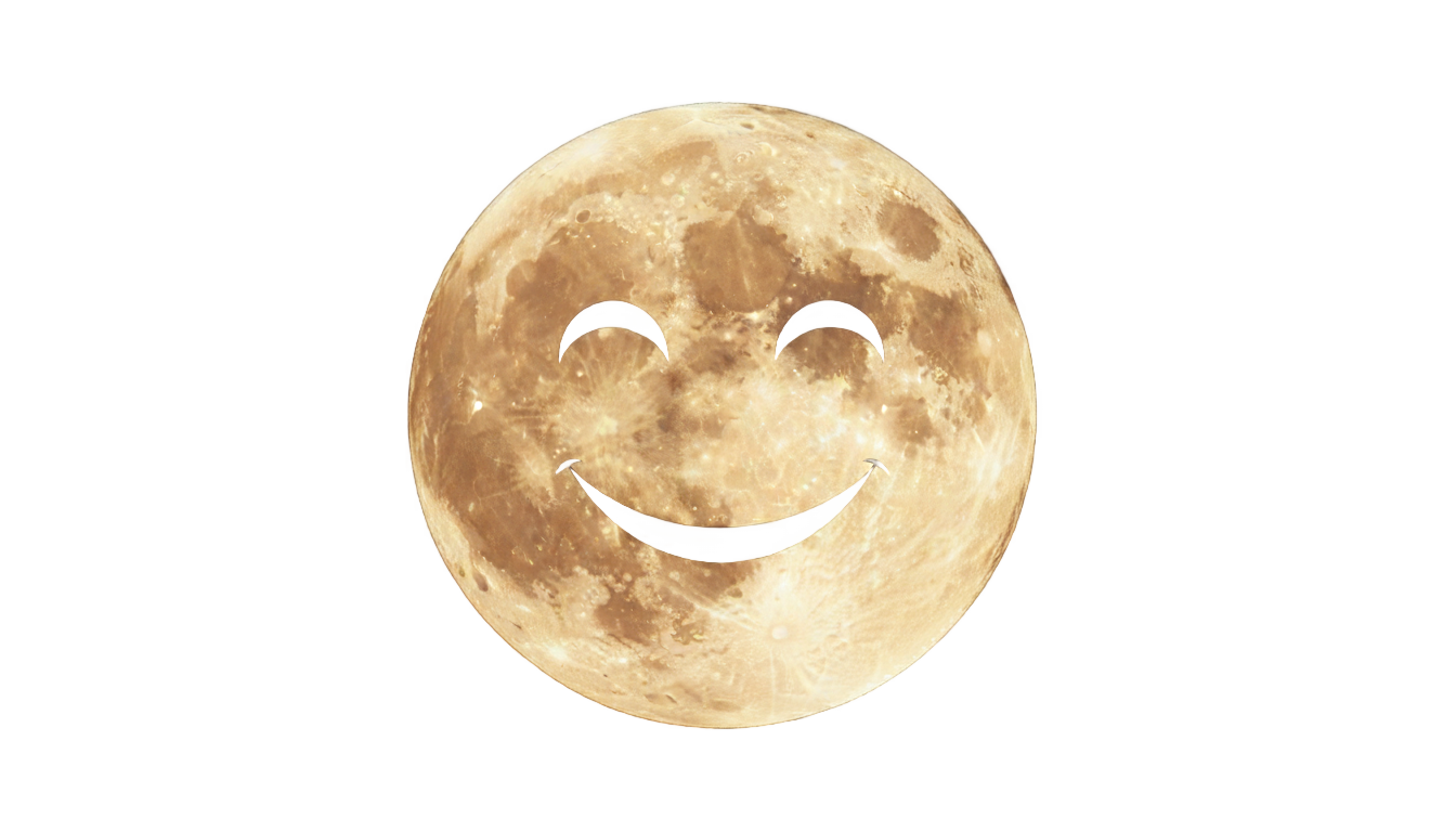 full moon cartoon png PNG transparent background