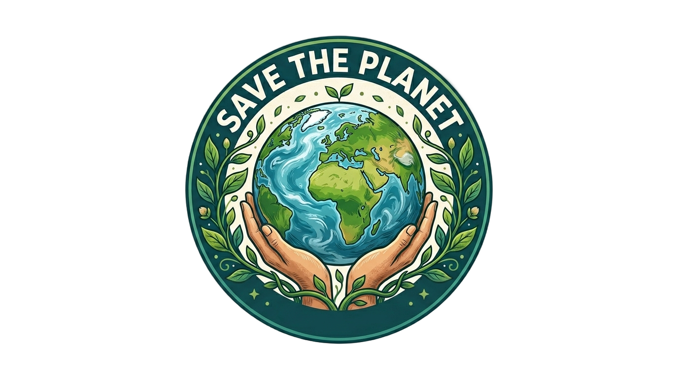 save the planet logo png PNG transparent background