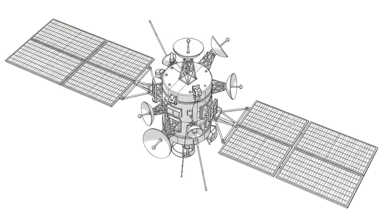 satellite png black and white PNG transparent background