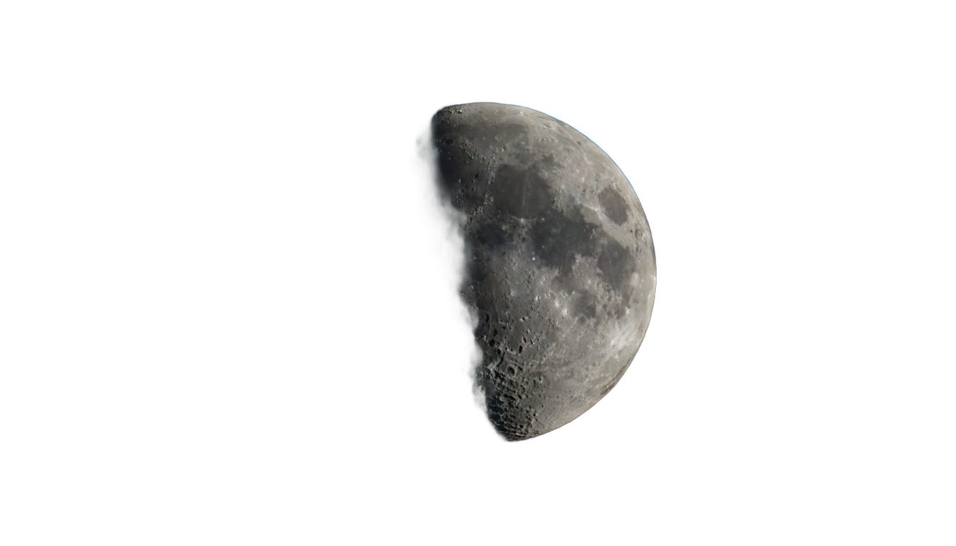 first quarter moon png PNG transparent background