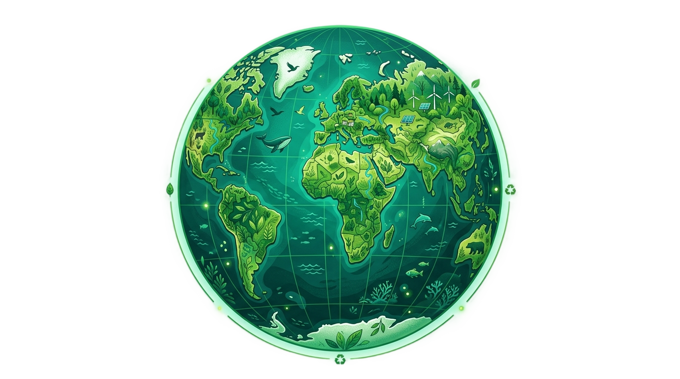 green planet logo png PNG transparent background