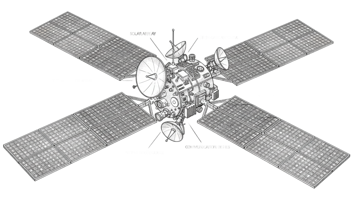 satellite png black and white PNG transparent background
