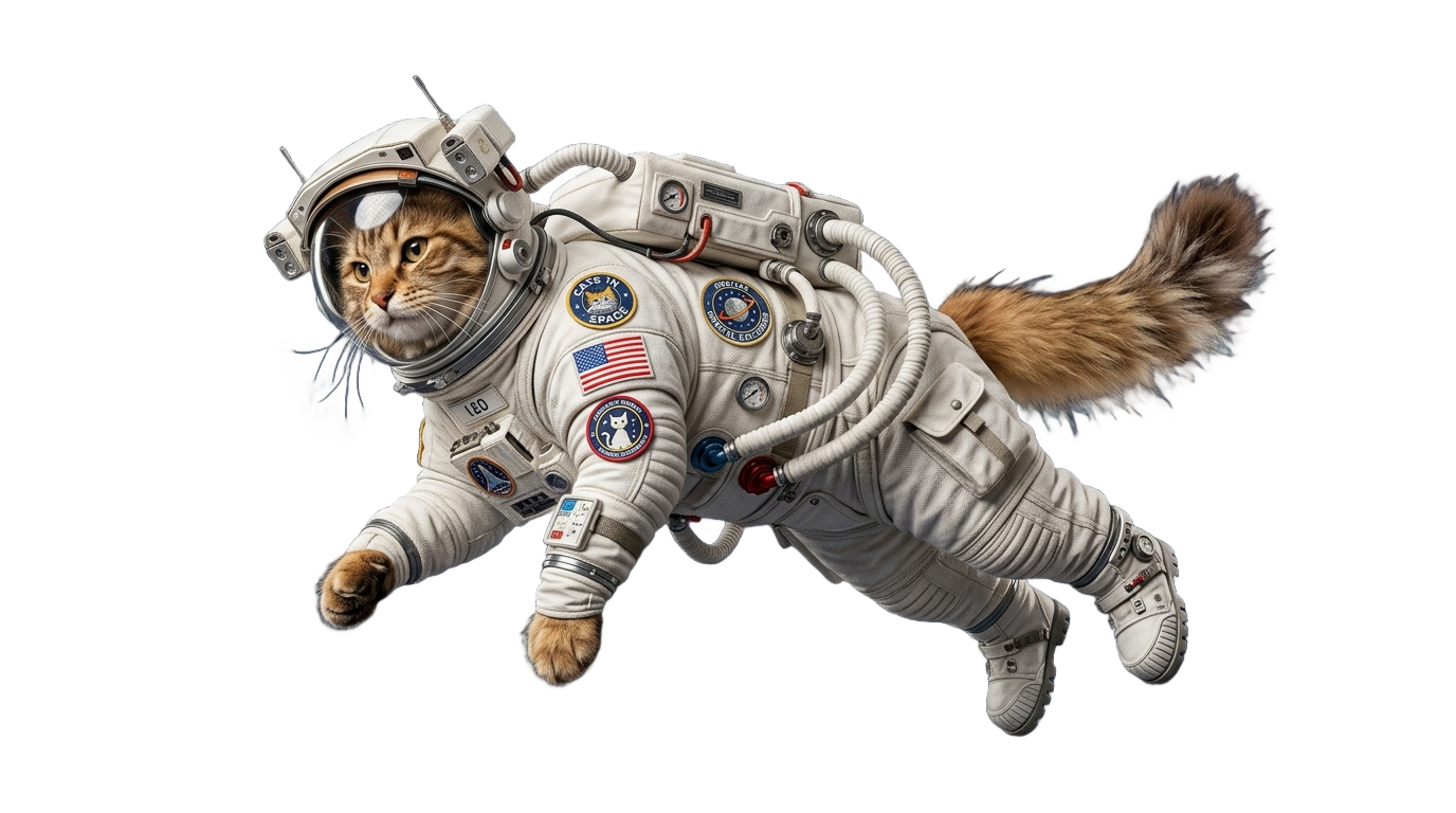 astronaut cat png PNG transparent background