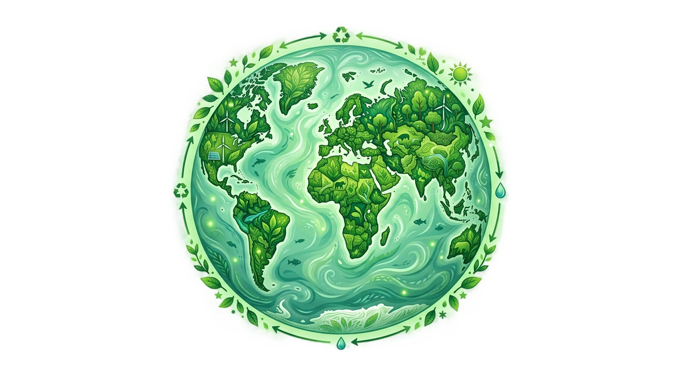 green planet logo png PNG transparent background