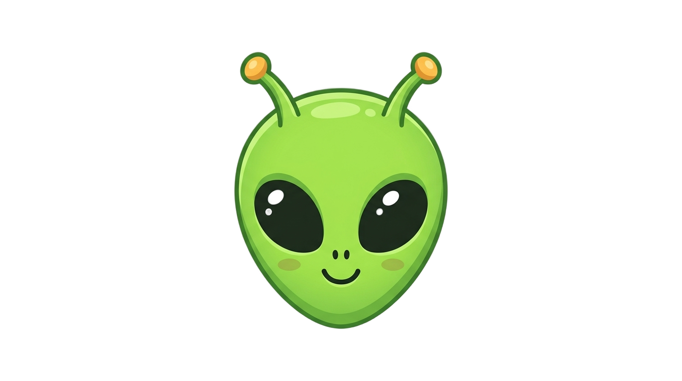 alien monster emoji png PNG transparent background