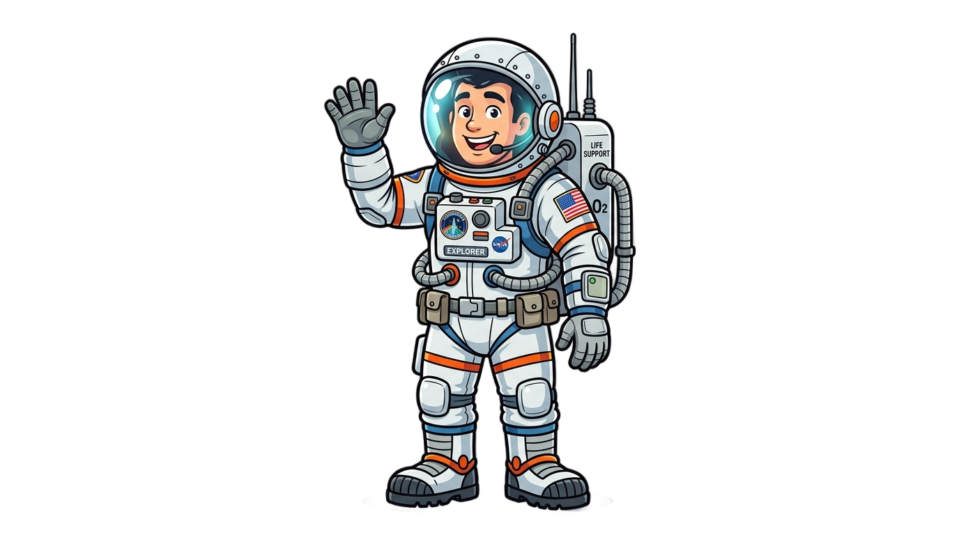 astronaut clipart black and white png PNG transparent background