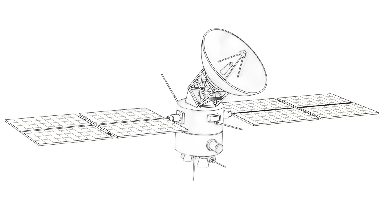 satellite outline png PNG transparent background
