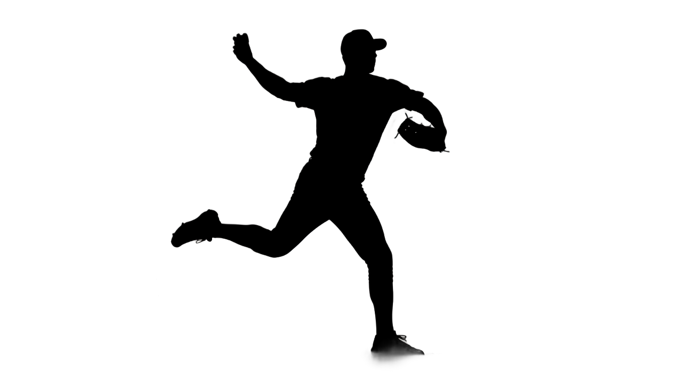 baseball pitcher silhouette png PNG transparent background