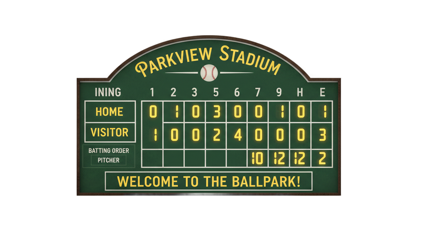 baseball scoreboard png PNG transparent background