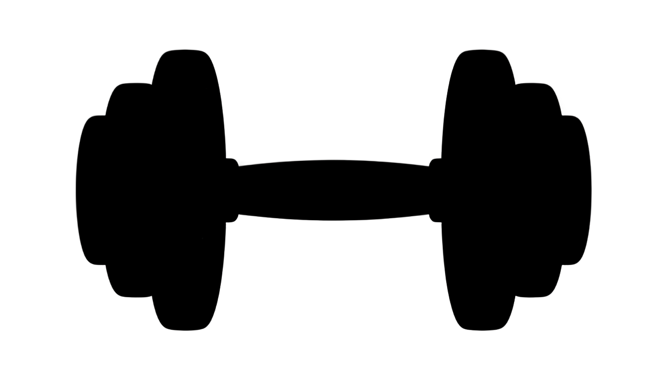 dumbbell silhouette png PNG transparent background