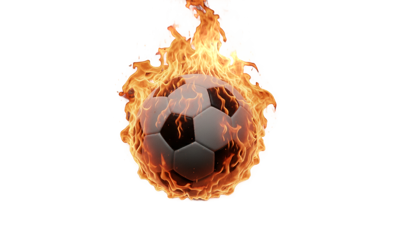 flaming soccer ball png PNG transparent background