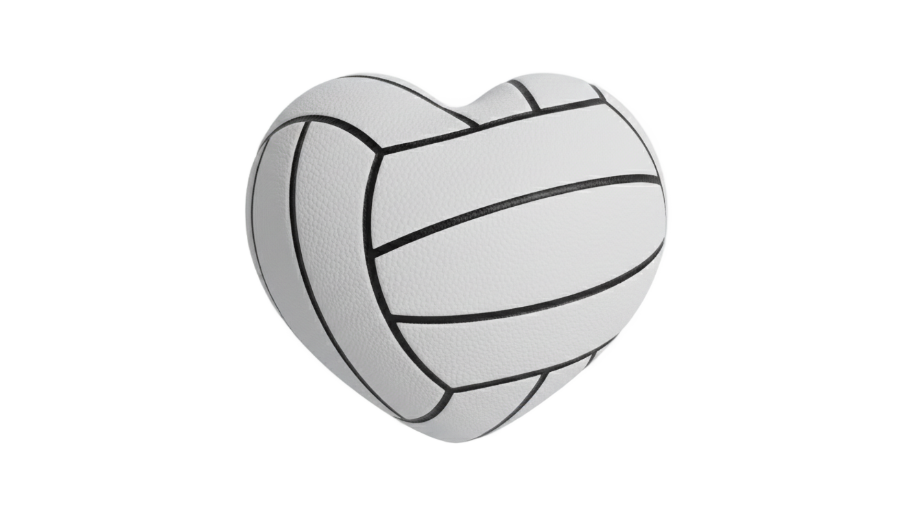 volleyball heart png PNG transparent background