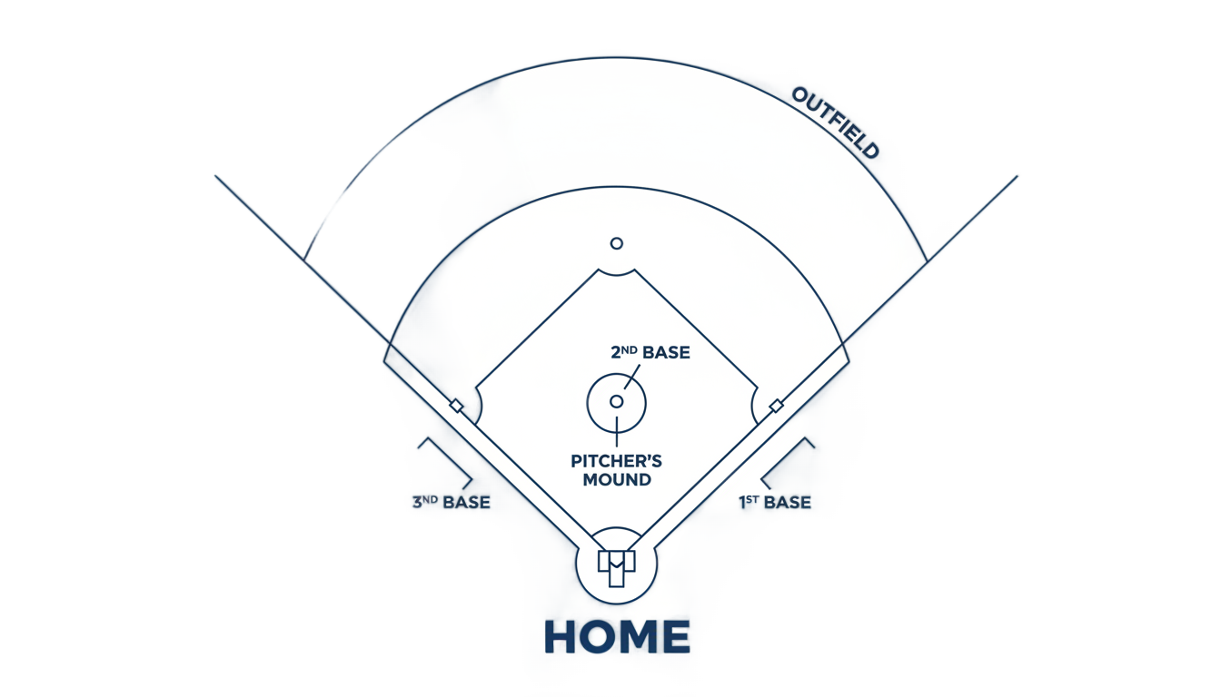 baseball diamond outline png PNG transparent background