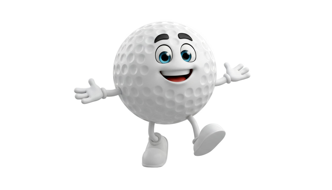 cartoon golf ball png PNG transparent background