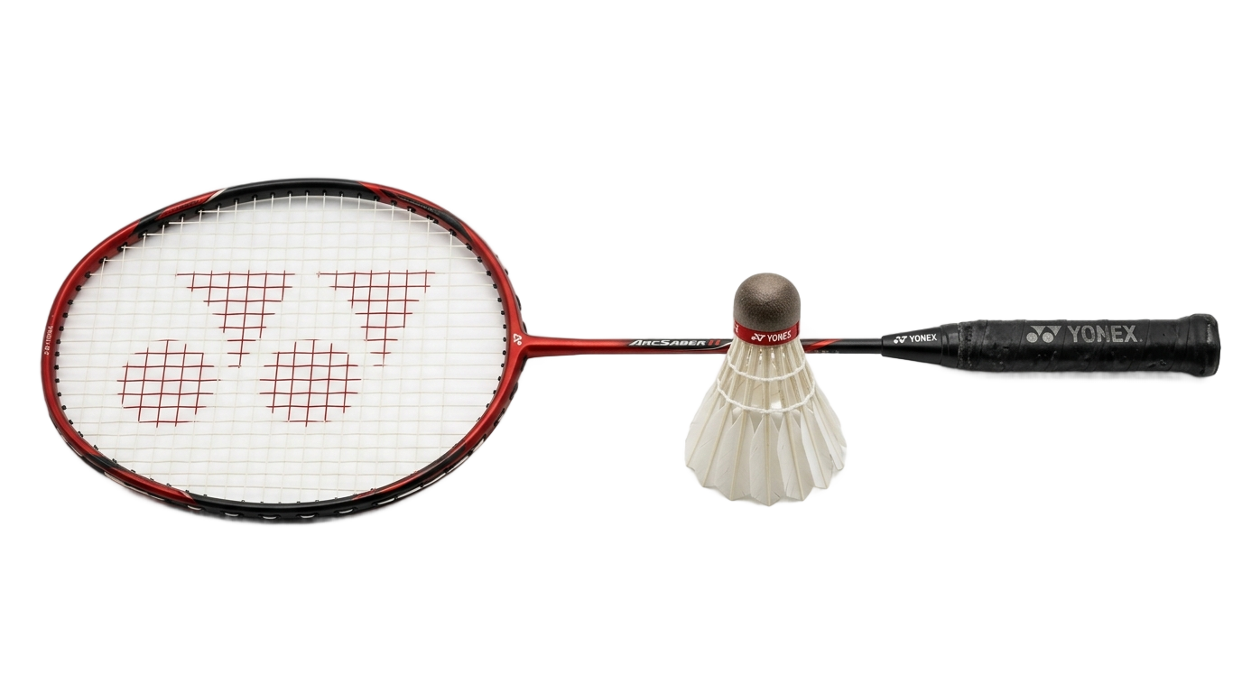 badminton racket and shuttlecock png PNG transparent background