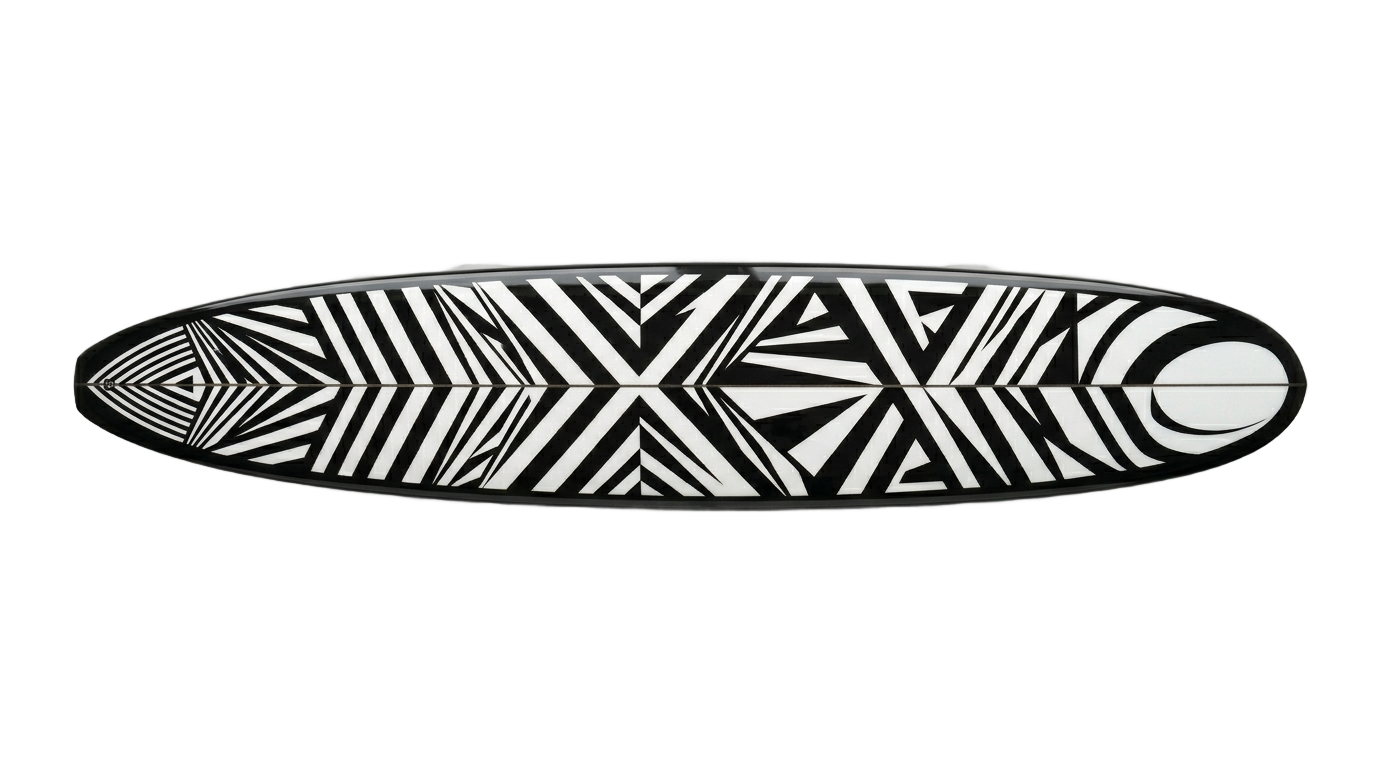 surfboard png black and white PNG transparent background