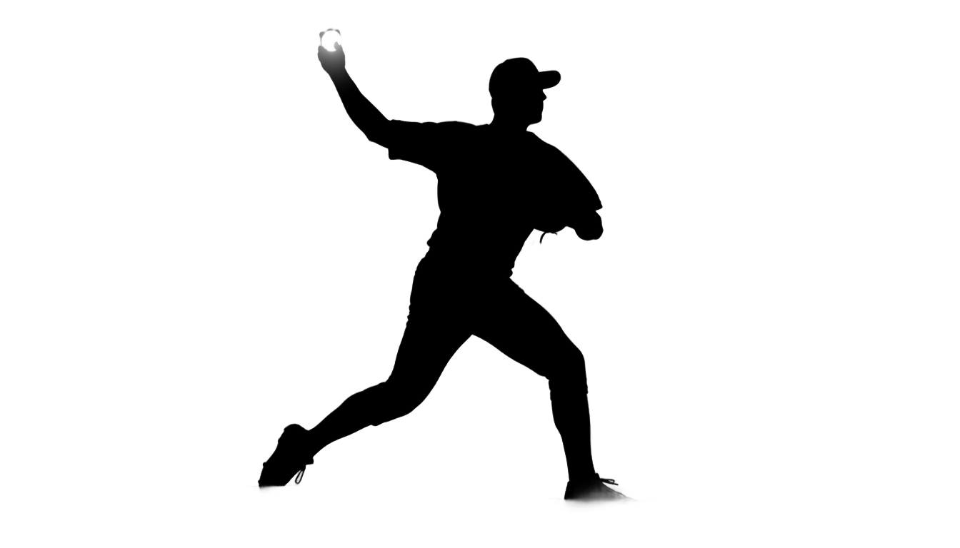 baseball pitcher silhouette png PNG transparent background