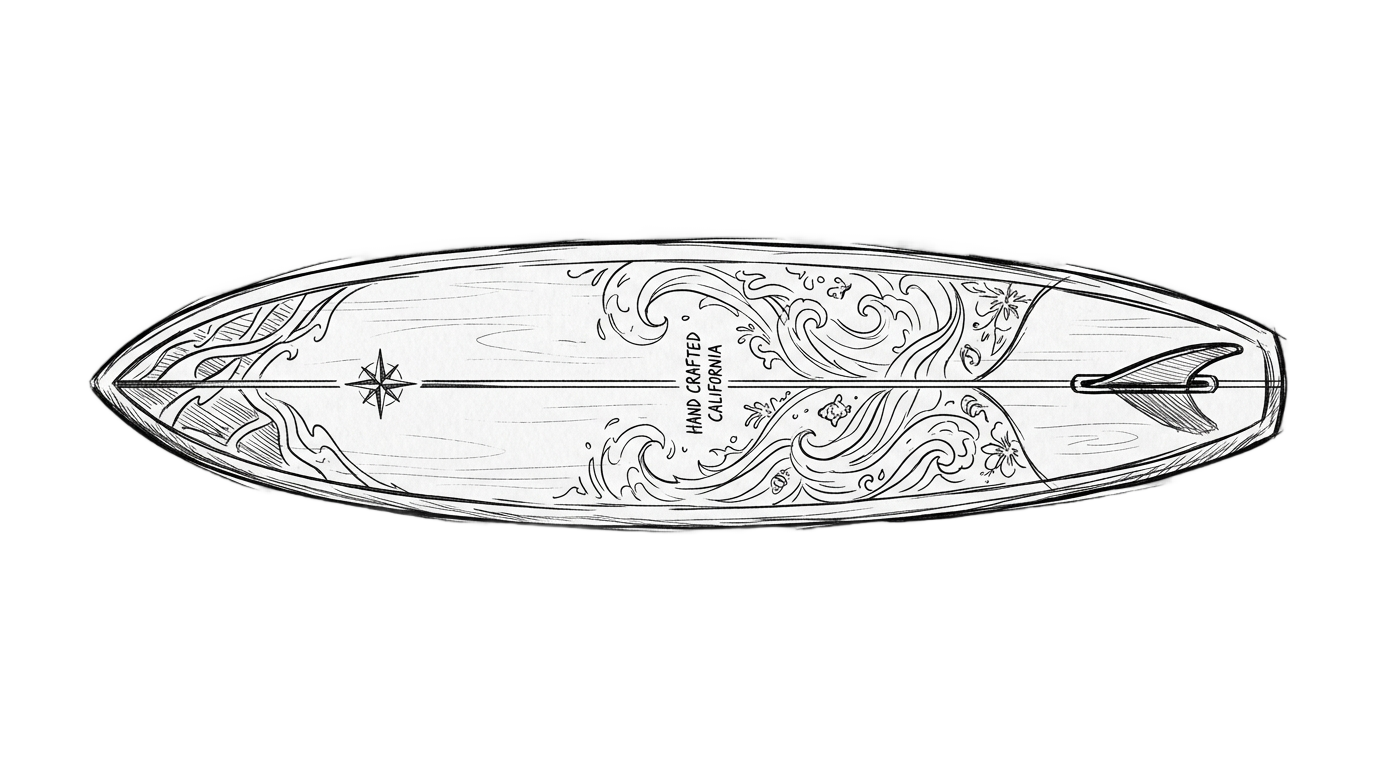 surfboard drawing png PNG transparent background