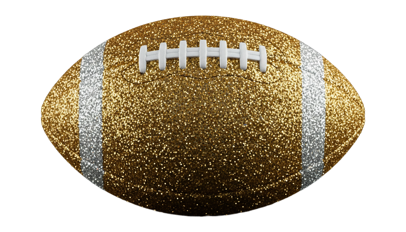glitter football png PNG transparent background