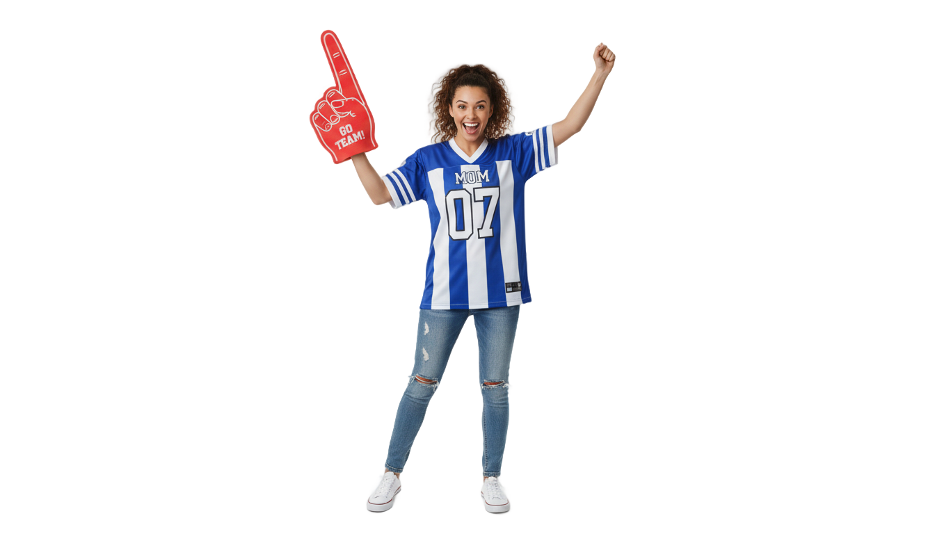 football mom png PNG transparent background