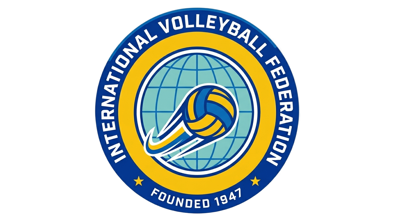 volleyball world logo png PNG transparent background