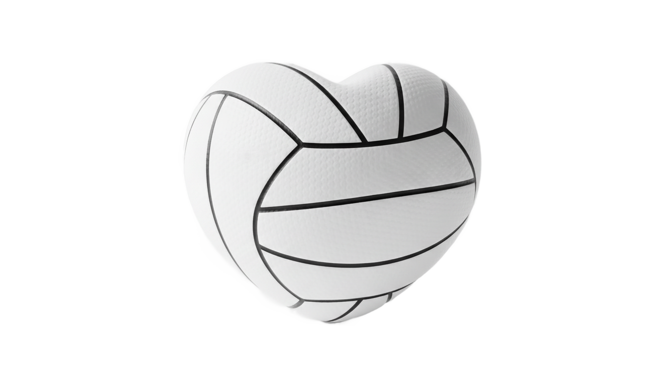 volleyball heart png PNG transparent background