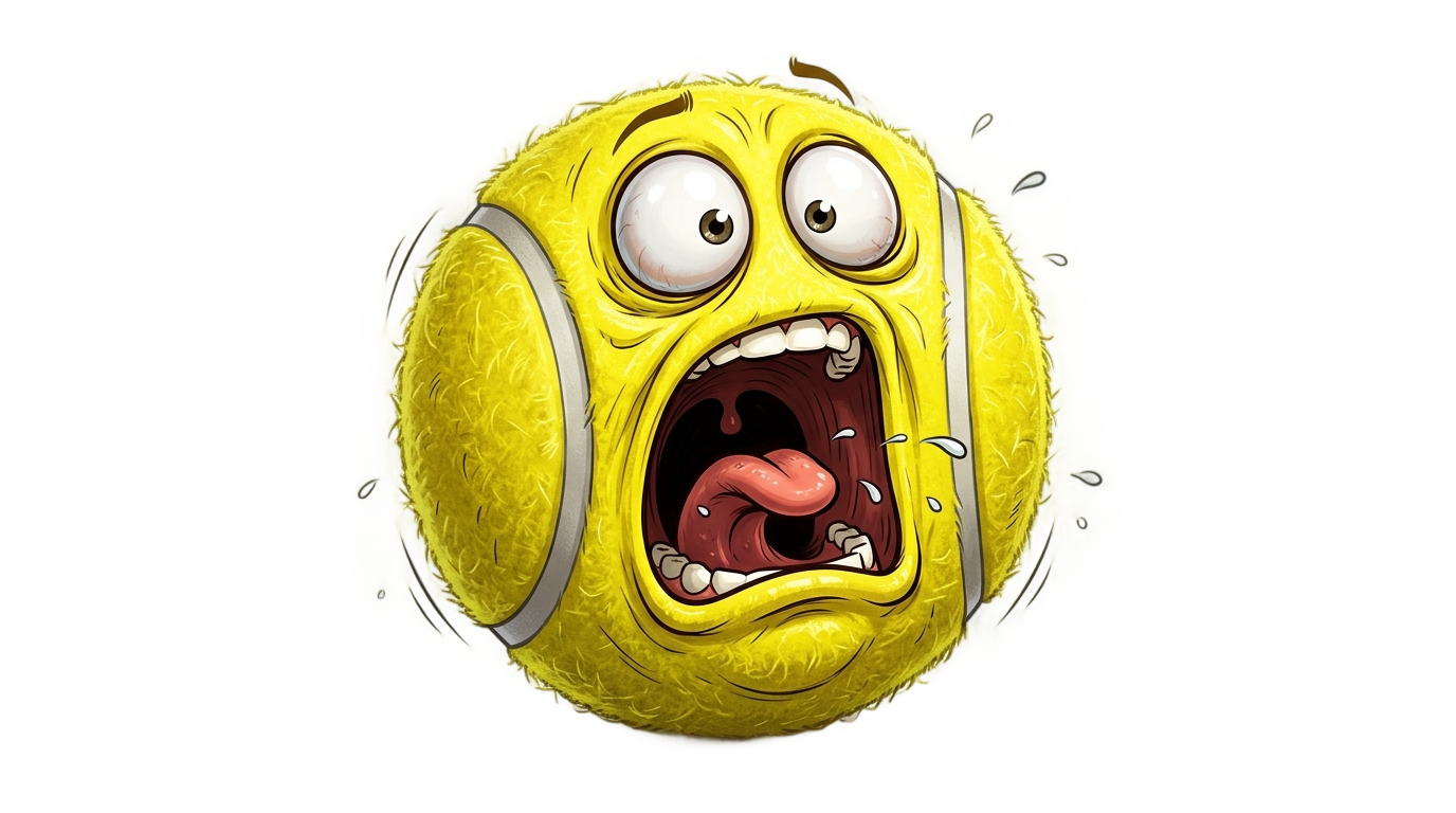screaming tennis ball png PNG transparent background