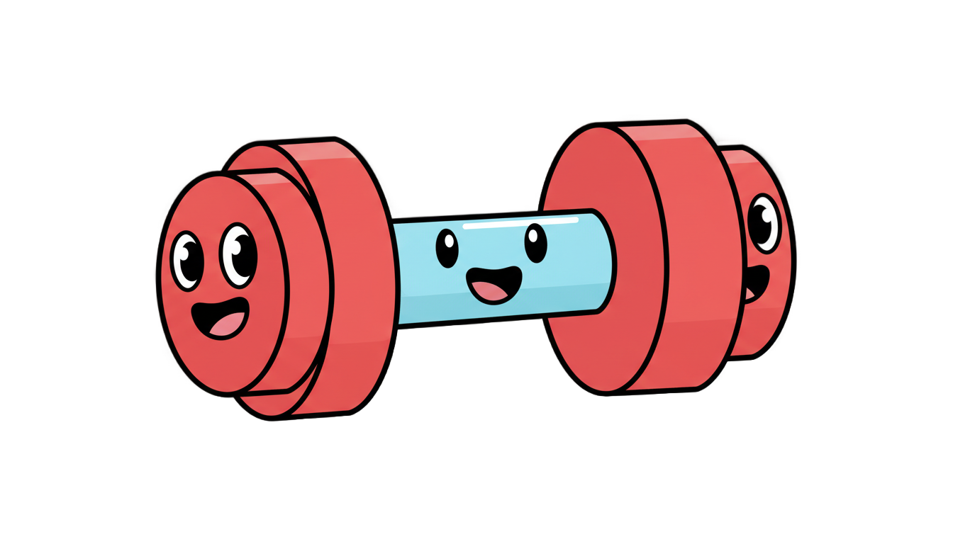 dumbbell cartoon png PNG transparent background