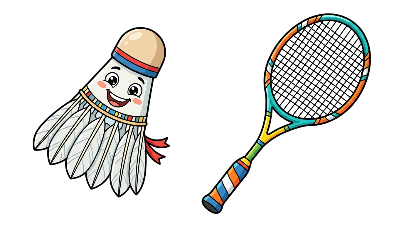 badminton cartoon png PNG transparent background