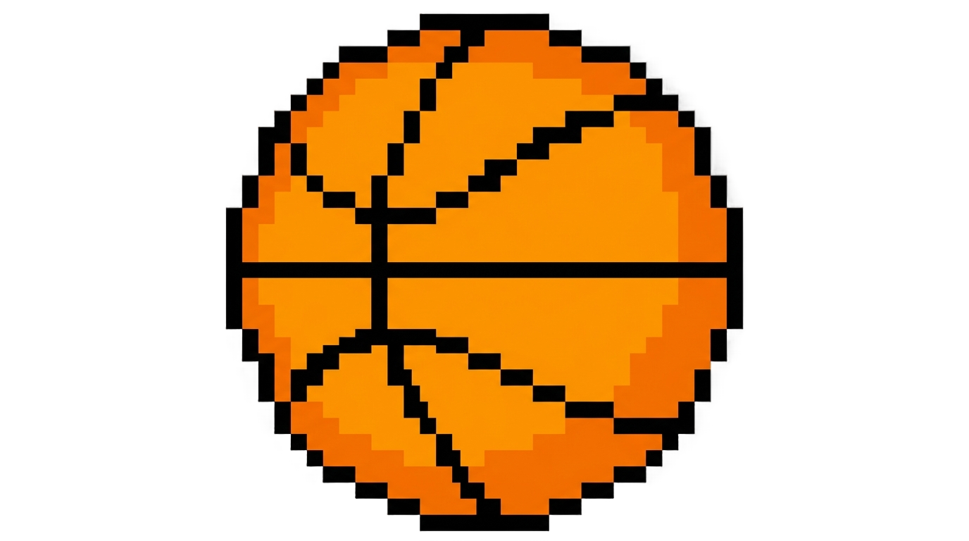 pixel basketball png PNG transparent background