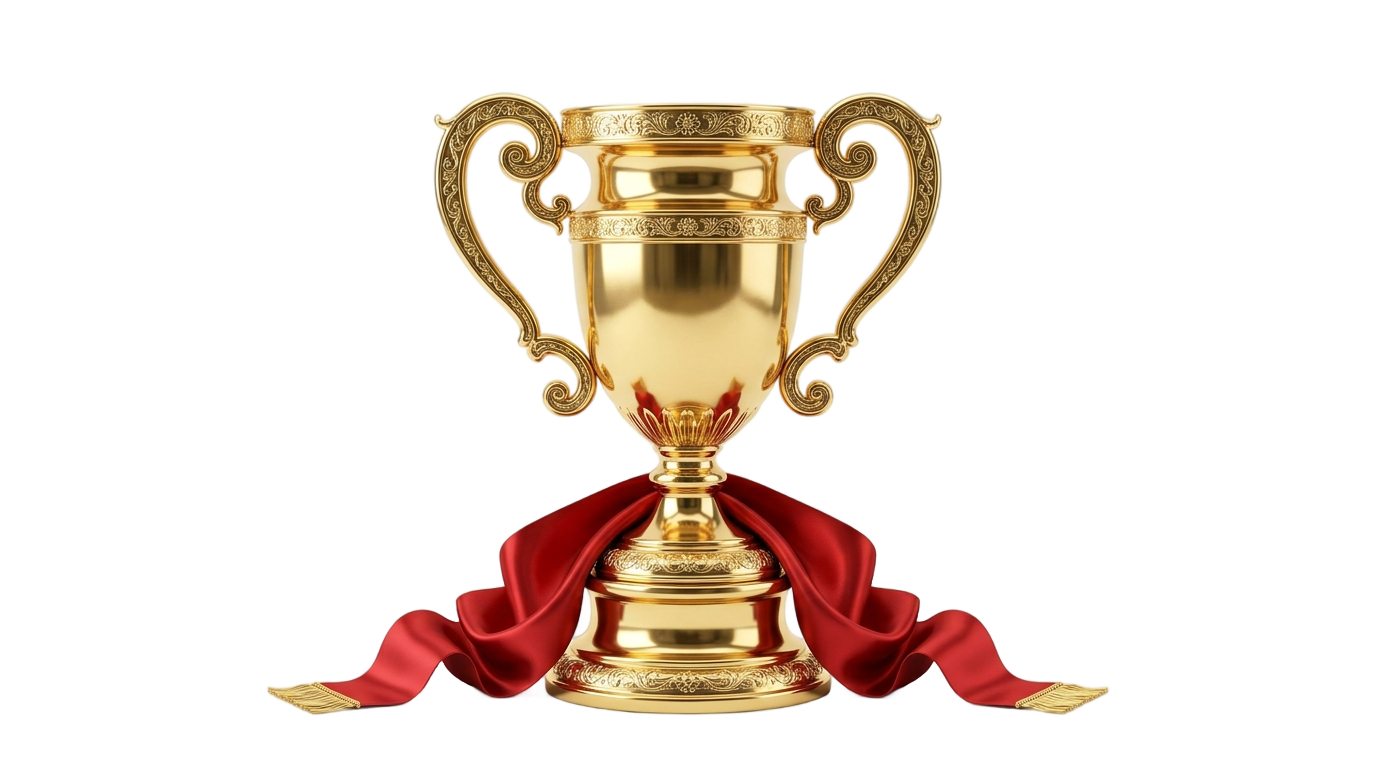 trophy with ribbon png PNG transparent background