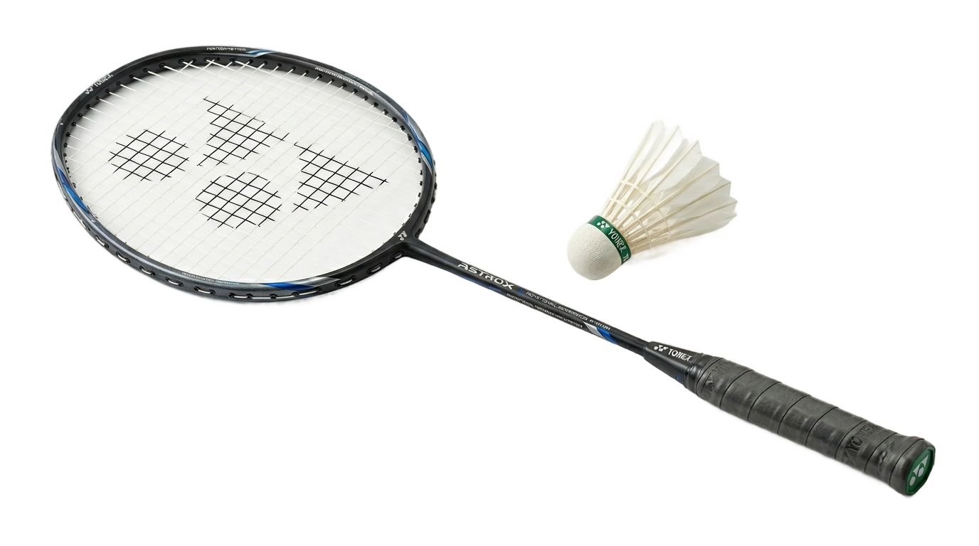 badminton racket and shuttlecock png PNG transparent background