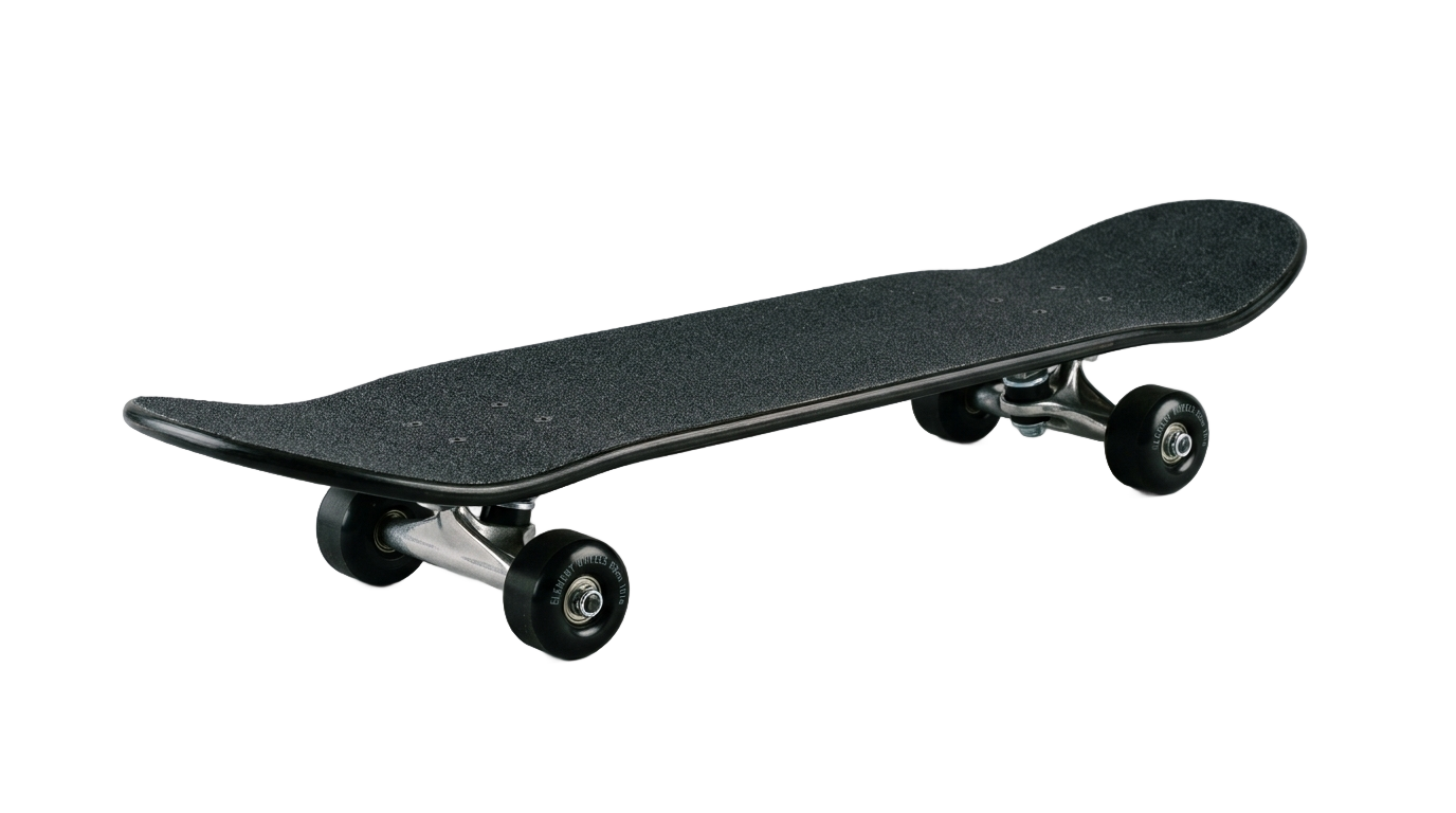 black skateboard png PNG transparent background