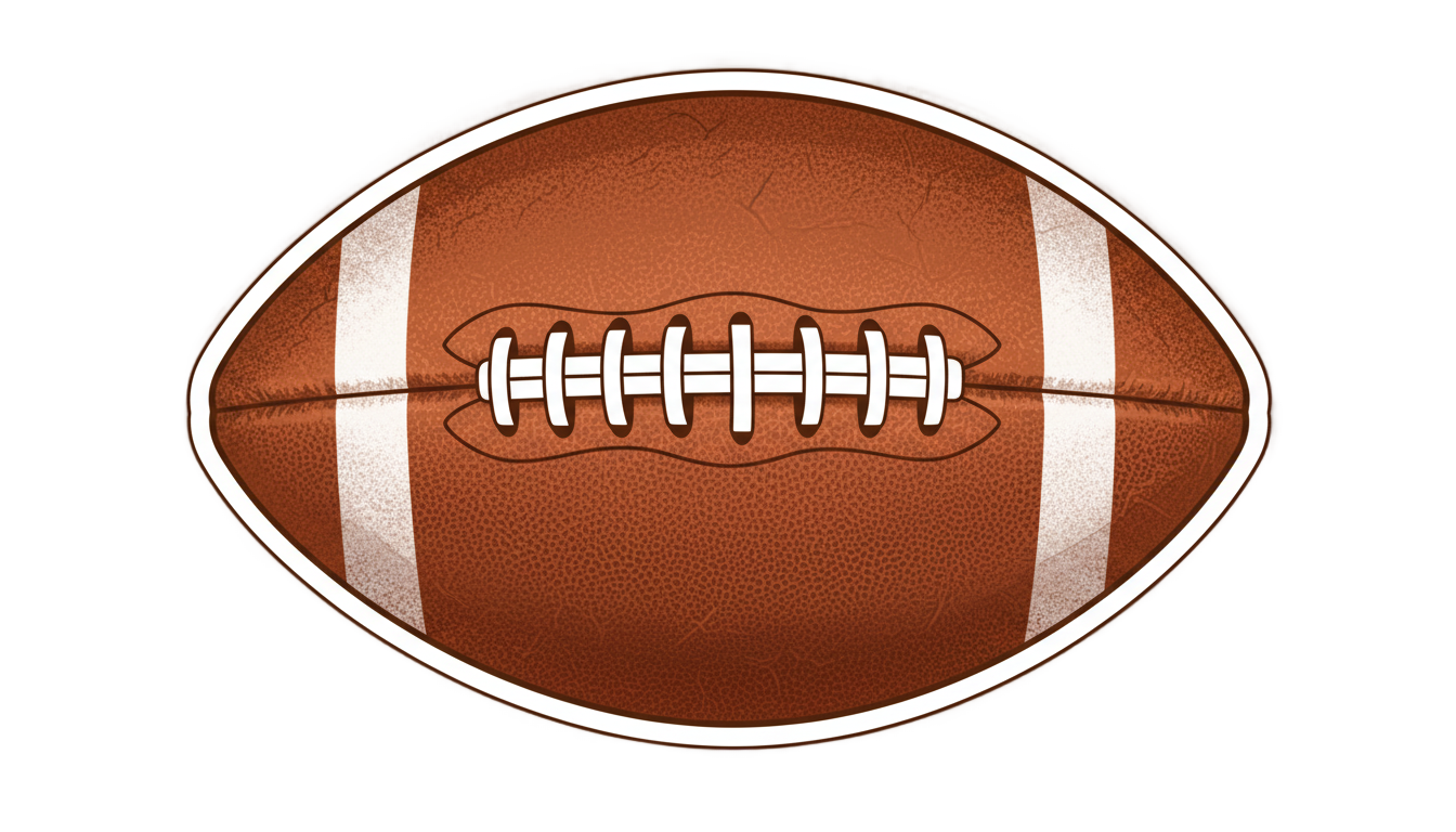 football sticker png PNG transparent background